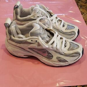 Nike Womens White and Gray With Pink Sneakers